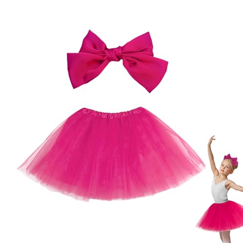 2-8 Jahre Tüllrock mit Haarspange mit Schleife, Minirock mit Futter, Dehnbaren 40cm Prinzessin Ballettrock für Geburtstag Karneval Dance Dress (DE/NL/SE/PL, Alter, Einheitsgröße, Regular, Rosarot) 2-8 Jahre Tüllrock mit Haarspange mit Schleife, Minirock mit Futter, Dehnbaren 40cm Prinzessin Ballettrock für Geburtstag Karneval Dance Dress (DE/NL/SE/PL, Alter, Einheitsgröße, Regular, Rosarot) von Werownsgso