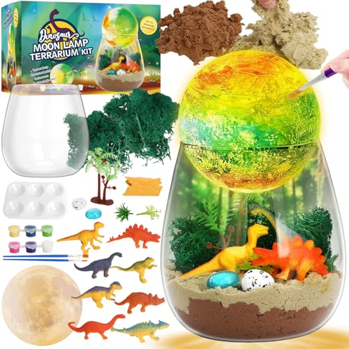 Dinosaurier-Terrarium-Bastelset für Jungen – DIY LED-Mond-Lampe, Nachtlicht mit leuchtenden Dekorationen, Lernspielzeug im Alter von 5–12 Jahren, kreatives Dinosaurier-Kunst- und Bastelzubehör Dinosaurier-Terrarium-Bastelset für Jungen – DIY LED-Mond-Lampe, Nachtlicht mit leuchtenden Dekorationen, Lernspielzeug im Alter von 5–12 Jahren, kreatives Dinosaurier-Kunst- und Bastelzubehör von Werwing