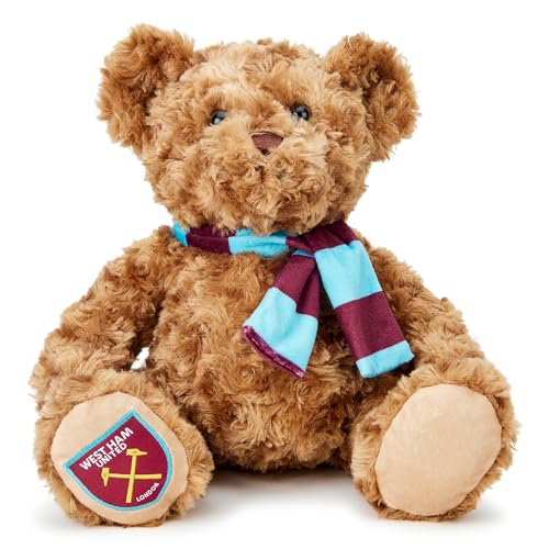 West Ham FC Superweicher Klassikbär 25 cm Offiziell Lizenziertes Fußball-Weichspielzeug Plüsch Für Erwachsene Und Kinder. Auf geht's Ihr Eisernen (COYI)! von West Ham United
