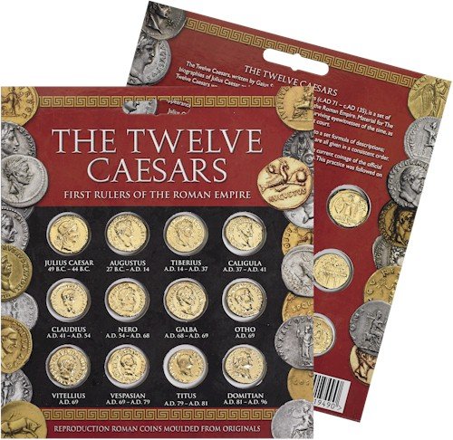 Münzen The Twelve Caesars - Goldmünzen der ersten 12 römischen Kaiser (authentische Replikate) - 12er Set von Westair