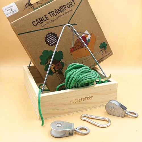 Westcraft Huckleberry Kinder Spielzeug - Seilbahn-Set | Kabel-Transport 20m Seil - Cable Transport | Send Messages Across a Distance! von Westcraft