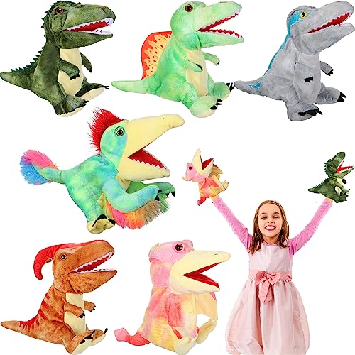 Wettarn 6 Stück Dinosaurier-Handpuppen Plüsch Stofftiere Plüschtiere Interaktiv für Jungen und Mädchen Geschichtenerzählen, Rollenspiel Bühnenaufführung Wettarn 6 Stück Dinosaurier-Handpuppen Plüsch Stofftiere Plüschtiere Interaktiv für Jungen und Mädchen Geschichtenerzählen, Rollenspiel Bühnenaufführung von Wettarn