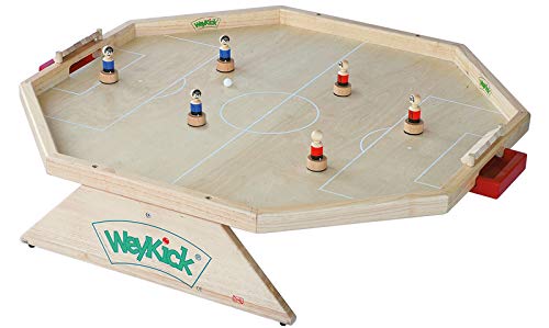 WeyKick Arena 7700 / Magnetfußball für 2-6 Spielerinnen / Holz / Spielfläche: 82 x 88 cm / 6 Fußballspieler mit Führungsmagneten von WeyKick