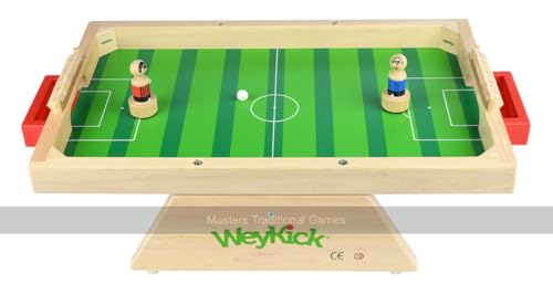 Weykick Piccolo 7200G / Magnetfußball für 2 SpielerInnen / Holz / Spielfläche: 53,5 x 33,5 cm / 2 Fußballspieler mit Führungsmagneten von WeyKick