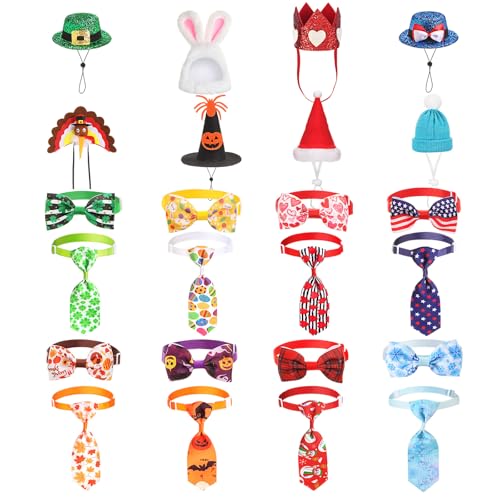 Weysat 8-teiliges Set für Veranda, Gans, alle Jahreszeiten, Urlaubspaket, St. Patrick, Ostern, Sommer, Hawaii, 4. Juli, Herbst, Rasen, Veranda, Gänse, Kleidung, Hut, Fliege, Krawatte, Outfit für 58,4 von Weysat