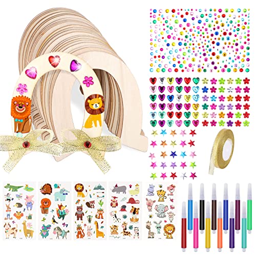 Hufeisen, 46 Stück Hufeisen Kindergeburtstag, Geburtstagsdeko Pferd mit Tattoo Tier/Aquarellstift/Glitzersteine/Glitzerbändern, Hufeisen Holz zum Bemalen, Hufeisen Glücksbringer für Kinder Party, DIY Hufeisen, 46 Stück Hufeisen Kindergeburtstag, Geburtstagsdeko Pferd mit Tattoo Tier/Aquarellstift/Glitzersteine/Glitzerbändern, Hufeisen Holz zum Bemalen, Hufeisen Glücksbringer für Kinder Party, DIY von Weysoo