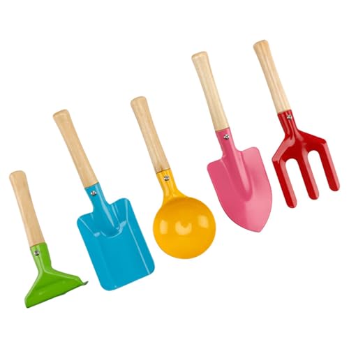 Weyying 5 Stück Mini-Gartenwerkzeug-Set für Kinder, Gartenschaufel Metall-Kindergartenset, Handschaufel-Set Gartenhelfer, für Strandwerkzeug, Greifwerkzeug von Weyying