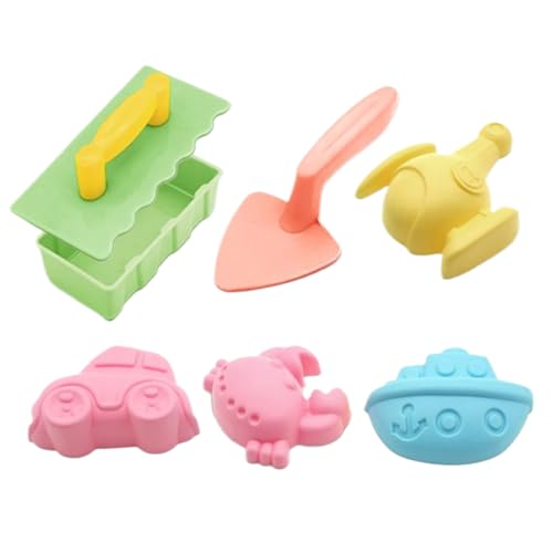 Wezalget 6 Stücke Kinder Beachspielzeug, Sandform und Schaufel, Sandsteinmacher, Schneebiegel Hersteller für den BAU von Sommersandkaste Seaside -Sandspielzeug am Sommer Wezalget 6 Stücke Kinder Beachspielzeug, Sandform und Schaufel, Sandsteinmacher, Schneebiegel Hersteller für den BAU von Sommersandkaste Seaside -Sandspielzeug am Sommer von Wezalget