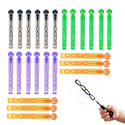 Wezalget Bubble Sticks - 24 Stück Spielzeug Mini Blasen Halloween | Manueller Blasebalg für Aktivitäten Kinder Sommer Outdoor Party Wezalget Bubble Sticks - 24 Stück Spielzeug Mini Blasen Halloween | Manueller Blasebalg für Aktivitäten Kinder Sommer Outdoor Party von Wezalget