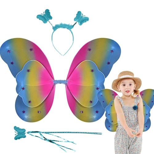 Wezalget Elfenflügel Für Mädchen | Schmetterlings-Harreif | Kostümzubehör Für Mädchen Kleinkinder Faschingsfest Karneval Wezalget Elfenflügel Für Mädchen | Schmetterlings-Harreif | Kostümzubehör Für Mädchen Kleinkinder Faschingsfest Karneval von Wezalget