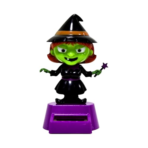 Wezalget Halloween-Dekoration für das Armaturenbrett "Autos, Hexen-Armaturenbrett-Ornamente, solarbetriebene schwingende Puppe für den Innenbereich, Haus und Fahrzeug Wezalget Halloween-Dekoration für das Armaturenbrett "Autos, Hexen-Armaturenbrett-Ornamente, solarbetriebene schwingende Puppe für den Innenbereich, Haus und Fahrzeug von Wezalget