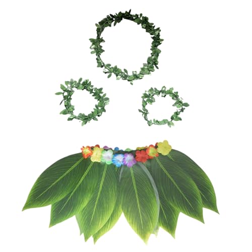 Wezalget Hawaii Kostüm,Hawaii-Outfit - Realistisches Blattdesign Atmungsaktive Leichte Stirnband & Armband Für Urlaub Abschlussfeier Geburtstag Rente Fest Party Wezalget Hawaii Kostüm,Hawaii-Outfit - Realistisches Blattdesign Atmungsaktive Leichte Stirnband & Armband Für Urlaub Abschlussfeier Geburtstag Rente Fest Party von Wezalget