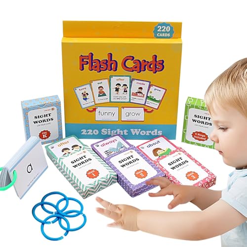 Wezalget Kindergarten Sichtwörter | 220 Hochfrequenz-Sichtwörter Karten – Sichtwortspiele, Lese-Lernkarten, wiederverwendbare Vokabelspiele für Kindergarten Kinder Wezalget Kindergarten Sichtwörter | 220 Hochfrequenz-Sichtwörter Karten – Sichtwortspiele, Lese-Lernkarten, wiederverwendbare Vokabelspiele für Kindergarten Kinder von Wezalget