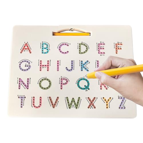 Wezalget Magnetische Tafel Für Kinder - Alphabet Lernspielzeug Doppelseitig,Lernspielzeug Mit Sinnesanregung Zum Schreiben Lernen Für Kinder Kindergarten Vorschule Homeschool von Wezalget
