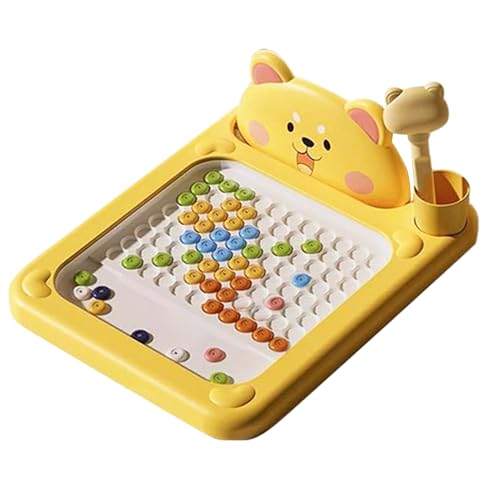 Wezalget Magnetisches Zeichenbrett mit Cartoon-Motiv, großes Magnet-Malbrett mit Stift und Punktperlen, interaktives Lernspielzeug für 2- bis 5-jährige Mädchen und Wezalget Magnetisches Zeichenbrett mit Cartoon-Motiv, großes Magnet-Malbrett mit Stift und Punktperlen, interaktives Lernspielzeug für 2- bis 5-jährige Mädchen und von Wezalget