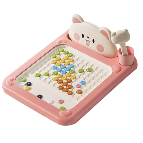 Wezalget Magnetisches Zeichenbrett mit Cartoon-Motiv, großes Magnet-Malbrett mit Stift und Punktperlen, interaktives Lernspielzeug für 2- bis 5-jährige Mädchen und Wezalget Magnetisches Zeichenbrett mit Cartoon-Motiv, großes Magnet-Malbrett mit Stift und Punktperlen, interaktives Lernspielzeug für 2- bis 5-jährige Mädchen und von Wezalget
