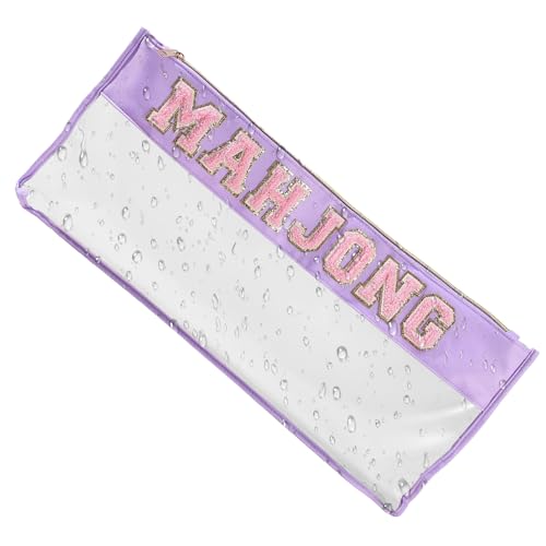 Wezalget Mahjong Aufbewahrungstasche | Große Mahjong Zubehörbeutel mit Reißverschluss,Tragbarer Beutel Für Erwachsene Jugendliche Zuhause Studio Freizeit Spieleabend Picknick Camping von Wezalget