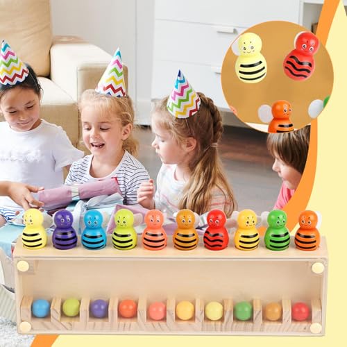 Wezalget Memory Spiel Für Kinder Paare Finden | Frühkindliche Förderung Lernspielzeug,Bienenform Lernspiel Farben Zuordnen, Holz Lern Spiel Für Zuhause Kindergarten von Wezalget