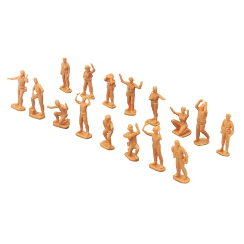 Wezalget Miniatur-Soldat-Modellspielzeug | 16 STK Creative Education -Modell-Soldaten-Kit Soldatenfiguren-Spielset Soldaten Geländemodell Spielzeug, für Jungen Mädchen von Wezalget