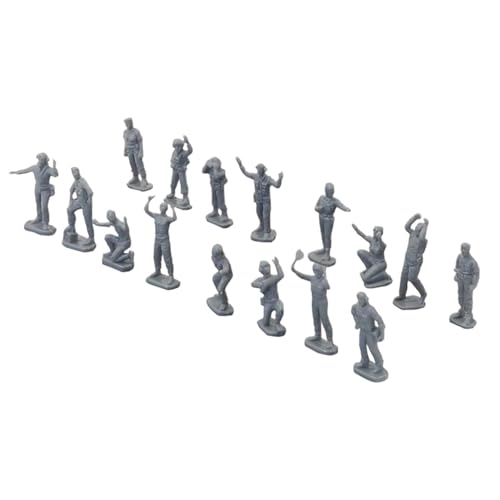Wezalget Miniatur-Soldat-Modellspielzeug | 16 STK Creative Education -Modell-Soldaten-Kit Soldatenfiguren-Spielset Soldaten Geländemodell Spielzeug, für Jungen Mädchen von Wezalget