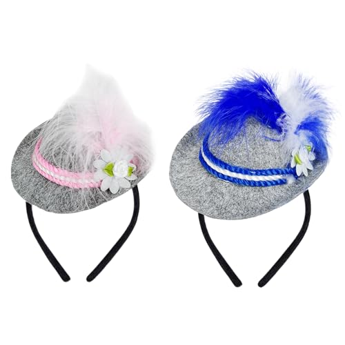Wezalget Oktoberfest Stirnbänder, Seppelhut Haarreif, Rollenspieler Hut Haarreif, für Bierfest Geschenk Oktoberfest Party Accessoires Damen Herren von Wezalget