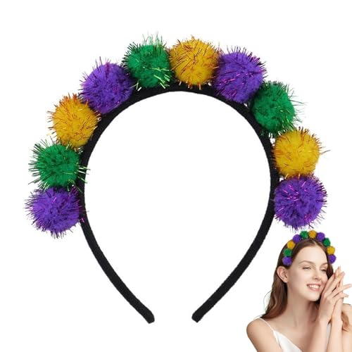 Wezalget Party-Pom-Stirnbänder – Festival-Regenbogenball-Kopfbedeckung, Cosplay-Mode-Kopfschmuck, Haarschmuck, Kostümzubehör für Erwachsene und Mädchen Wezalget Party-Pom-Stirnbänder – Festival-Regenbogenball-Kopfbedeckung, Cosplay-Mode-Kopfschmuck, Haarschmuck, Kostümzubehör für Erwachsene und Mädchen von Wezalget