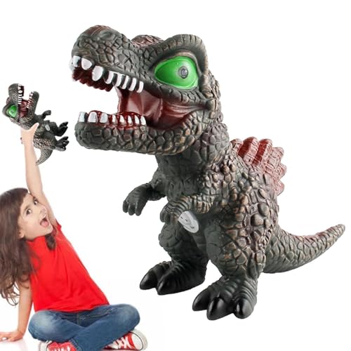 Wezalget Weiches Dinosaurierspielzeug, Sound-Dinosaurierspielzeug,Lern- und Stimm-Dinosaurierfiguren | Realistisches und quietschendes Gummispielzeug, sturzsichere Dinosauriermodelle, Partygeschenke von Wezalget