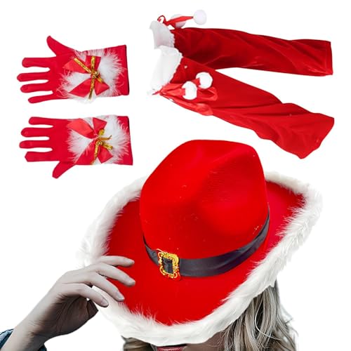Wezalget Weihnachtskostüme – Nikolausmütze mit Handschuhen und Beinschützern | Verkleidung Rollenspiel Cosplay Party Zubehör für Geburtstag Weihnachten Wezalget Weihnachtskostüme – Nikolausmütze mit Handschuhen und Beinschützern | Verkleidung Rollenspiel Cosplay Party Zubehör für Geburtstag Weihnachten von Wezalget
