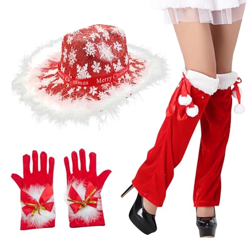 Wezalget Weihnachtsmützen Erwachsene, Santa Cowboyhut Weihnachten Outfits, Verkleidung Rollenspiel Cosplay Party Zubehör für Geburtstag Weihnachten Wezalget Weihnachtsmützen Erwachsene, Santa Cowboyhut Weihnachten Outfits, Verkleidung Rollenspiel Cosplay Party Zubehör für Geburtstag Weihnachten von Wezalget