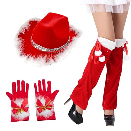 Wezalget Weihnachtsmützen für Erwachsene – Nikolausmütze mit Handschuhen und Beinschützern | Verkleidung Rollenspiel Cosplay Party Zubehör für Geburtstag Weihnachten Wezalget Weihnachtsmützen für Erwachsene – Nikolausmütze mit Handschuhen und Beinschützern | Verkleidung Rollenspiel Cosplay Party Zubehör für Geburtstag Weihnachten von Wezalget