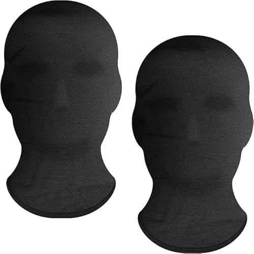 Wffeila 2 Stück Vollgesichtsmaske, Vollgesichtsmaske Halloween, Unisex Atmungsaktive Gesichtslose Maske Halloween Schwarze Maske Halloween, 32 * 25cm Wffeila 2 Stück Vollgesichtsmaske, Vollgesichtsmaske Halloween, Unisex Atmungsaktive Gesichtslose Maske Halloween Schwarze Maske Halloween, 32 * 25cm von Wffeila