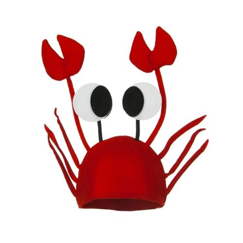 Wgudzpj Lustige Halloween-Party-Hüte, Verkleidung, verrückte Themenparty, Rollenspiel, Neuheit, 3D-Krabbenhut für Herren von Wgudzpj