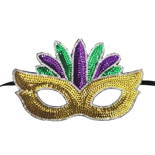 Whakano 2 Stück Karnevalsmaske Damen,Venezianische Tricolor Gold Lila Grün Halbgesichtsmaske,Maskenball Augenmaske für Frauen,Maske für Karneval Halloween Ball Party Kostüm Cosplay Abendkleid,Stil C Whakano 2 Stück Karnevalsmaske Damen,Venezianische Tricolor Gold Lila Grün Halbgesichtsmaske,Maskenball Augenmaske für Frauen,Maske für Karneval Halloween Ball Party Kostüm Cosplay Abendkleid,Stil C von Whakano