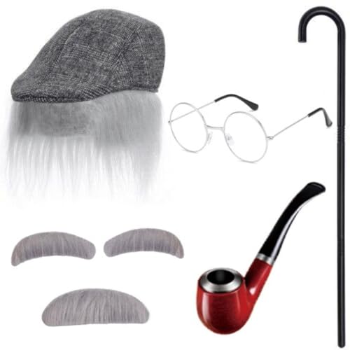 Whakano 20er Jahre Kostüm Herren Accessoires Deko,Brille Bärte Hut Krücke,1920 Zubehör Set,Karneval Kostüme Herren,für Partys Cosplay Karneval Fasching Halloween,Peaky Blinders Kostüm Whakano 20er Jahre Kostüm Herren Accessoires Deko,Brille Bärte Hut Krücke,1920 Zubehör Set,Karneval Kostüme Herren,für Partys Cosplay Karneval Fasching Halloween,Peaky Blinders Kostüm von Whakano
