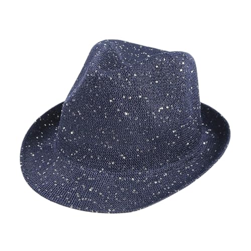 Whakano Pailletten Hut Herren & Damen,Glitzernde Jazzhut,Glitzer Partyhüte Kopfbedeckung,Faltbar Cowboymütze UV-Schutz,Kostümzubehör,Mütze für Bühnenauftritte Karneval Partys Mottoparty,Marineblau Whakano Pailletten Hut Herren & Damen,Glitzernde Jazzhut,Glitzer Partyhüte Kopfbedeckung,Faltbar Cowboymütze UV-Schutz,Kostümzubehör,Mütze für Bühnenauftritte Karneval Partys Mottoparty,Marineblau von Whakano