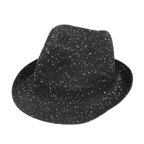 Whakano Pailletten Hut Herren & Damen,Glitzernde Jazzhut,Glitzer Partyhüte Kopfbedeckung,Faltbar Cowboymütze UV-Schutz,Kostümzubehör,Mütze für Bühnenauftritte Karneval Partys Mottoparty,Schwarz Whakano Pailletten Hut Herren & Damen,Glitzernde Jazzhut,Glitzer Partyhüte Kopfbedeckung,Faltbar Cowboymütze UV-Schutz,Kostümzubehör,Mütze für Bühnenauftritte Karneval Partys Mottoparty,Schwarz von Whakano