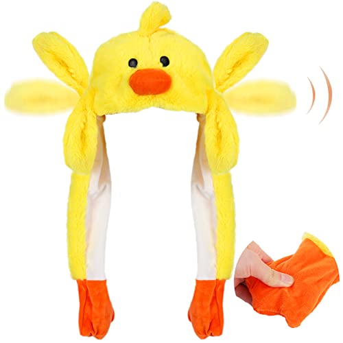 Whaline Gelbe Entenhut, Plüsch-Ohren, bewegliche Hüte lang, weich, niedlich, Tier-Hut, Pop-Up-Ohren, lustige Oster-Mütze, Cosplay, für Damen, Herren, Mädchen, Jungen, Tierthema, Gastgeschenk, Zubehör Whaline Gelbe Entenhut, Plüsch-Ohren, bewegliche Hüte lang, weich, niedlich, Tier-Hut, Pop-Up-Ohren, lustige Oster-Mütze, Cosplay, für Damen, Herren, Mädchen, Jungen, Tierthema, Gastgeschenk, Zubehör von Whaline