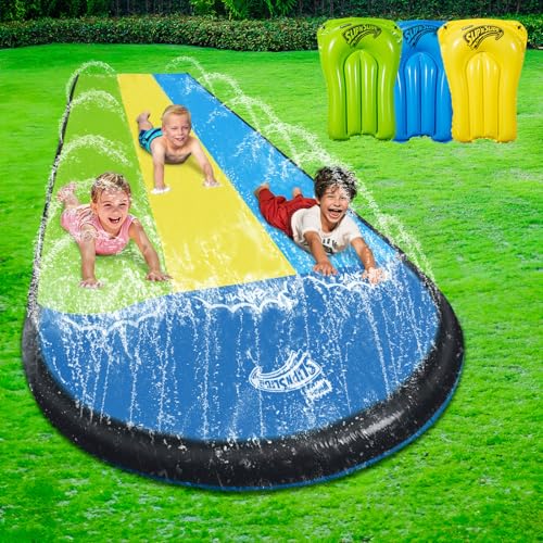 Wham-O Slip N Slide Triple Waver Rider mit Boogie 548.64cm für Kinder 5-12 Jahre Hinterhof Wasser Spaß von Wham-O