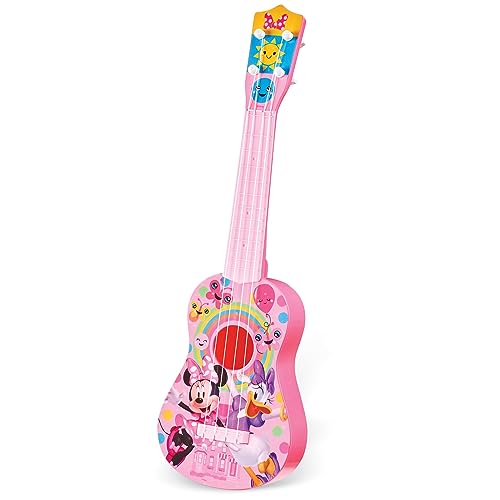 Disney Minnie Mouse Kinder Gitarre - Minnie Mouse Pink Gitarrenmusikset mit echten Stimmwirbeln und Saiten zum Lernen von Musik - Fun Band Musikinstrumente für Kinder ab 3 Jahren - 54,8 cm Disney Minnie Mouse Kinder Gitarre - Minnie Mouse Pink Gitarrenmusikset mit echten Stimmwirbeln und Saiten zum Lernen von Musik - Fun Band Musikinstrumente für Kinder ab 3 Jahren - 54,8 cm von What Kids Want