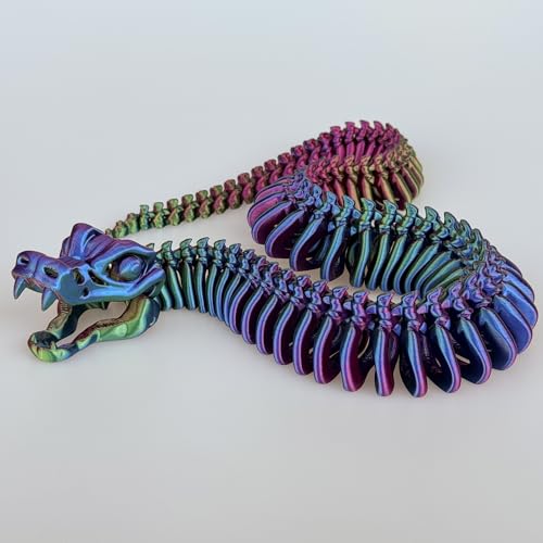3D-gedruckte Skelettschlange, 55,9 cm, flexibles Gelenk, Fidgetschlange, Spielzeug, Geburtstagsgeschenk, Halloween-Partygeschenk, Weihnachtsstrumpffüller, Angstlinderung, Schreibtischdekoration 3D-gedruckte Skelettschlange, 55,9 cm, flexibles Gelenk, Fidgetschlange, Spielzeug, Geburtstagsgeschenk, Halloween-Partygeschenk, Weihnachtsstrumpffüller, Angstlinderung, Schreibtischdekoration von Whattiho