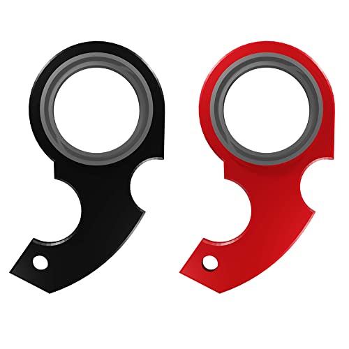 Karambit Schlüsselanhänger Spinner, Fidget Spinner Schlüsselanhänger Fidget Spinning Schlüsselring, Neuheit Schlüsselanhänger Tragbarer Schlüsselring (schwarz und rot) von Whattiho