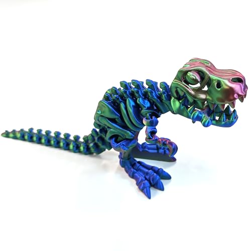 Whattiho 3D-gedrucktes Dinosaurier-Skelett, T-Rex, flexibel, Tyrannosaurus Rex, bewegliches Fidget-Spielzeug Whattiho 3D-gedrucktes Dinosaurier-Skelett, T-Rex, flexibel, Tyrannosaurus Rex, bewegliches Fidget-Spielzeug von Whattiho
