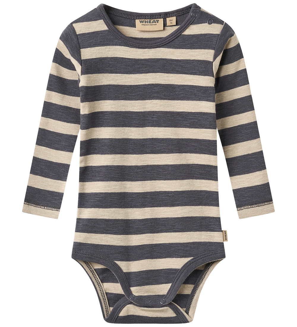 Wheat Body l/ä - Freddie - Greyblue Stripe - Wheat - 68 - Body L/Ä Wheat Body l/ä - Freddie - Greyblue Stripe - Wheat - 68 - Body L/Ä von Wheat