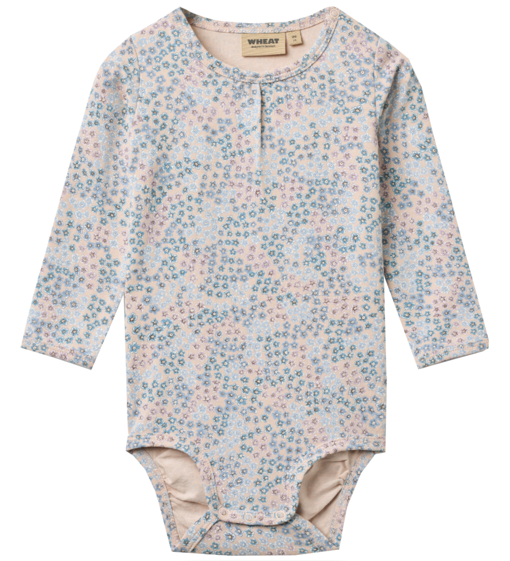 Wheat Body l/ä - Liv - Powder Blue Blumen - Wheat - 2 Jahre (92) - Body L/Ä von Wheat