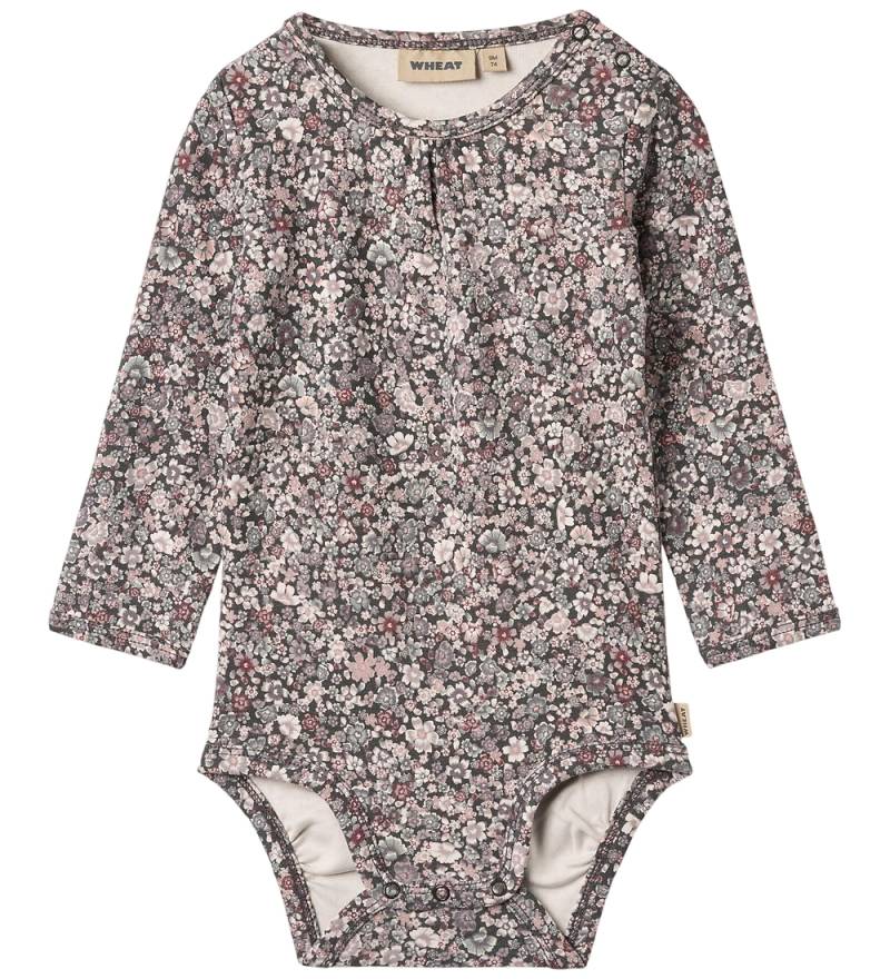 Wheat Body l/ä - Liv - Purple Stone Blumen - Wheat - 2 Jahre (92) - Body L/Ä von Wheat