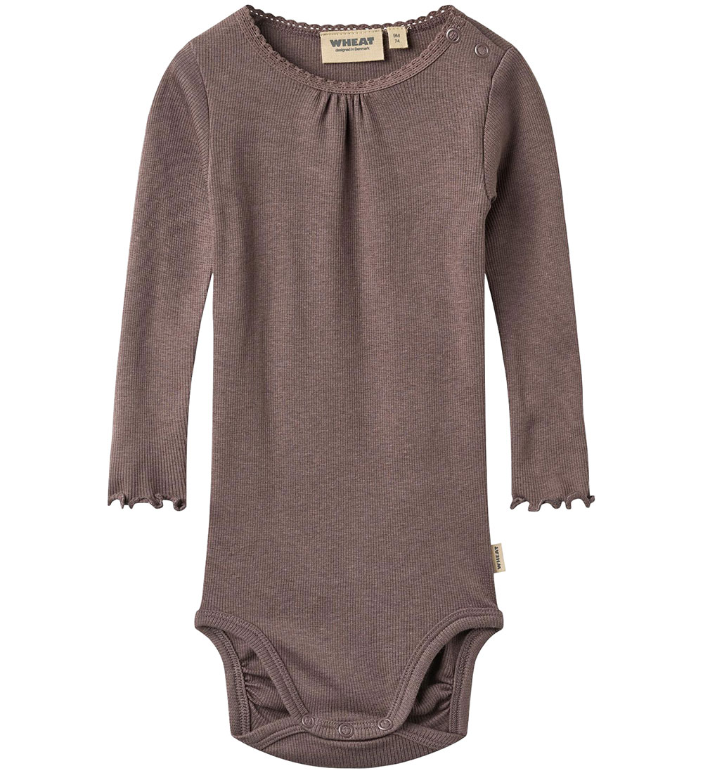 Wheat Body l/ä - Rib - Lotta - Plum Trüffel - Wheat - 2 Jahre (92) - Body L/Ä von Wheat