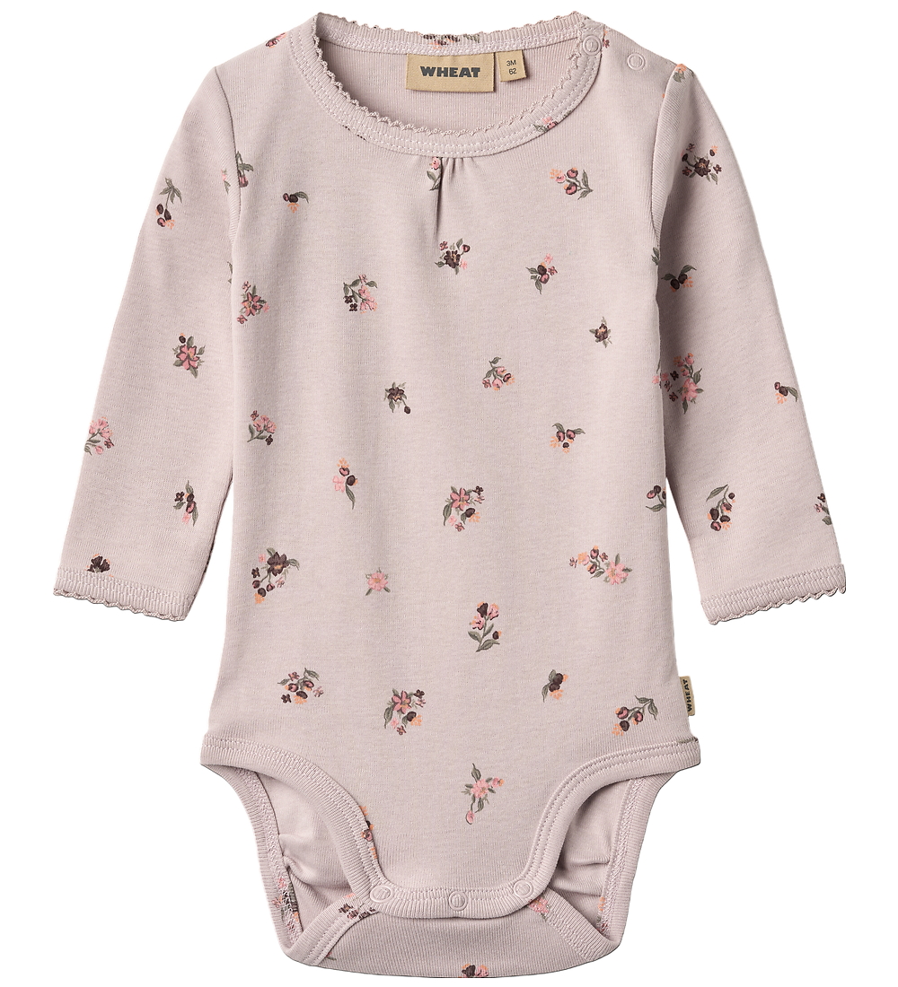 Wheat Body l/ä - Rosenlinde - Soft Lilac Blumen - Wheat - 2 Jahre (92) - Body L/Ä von Wheat