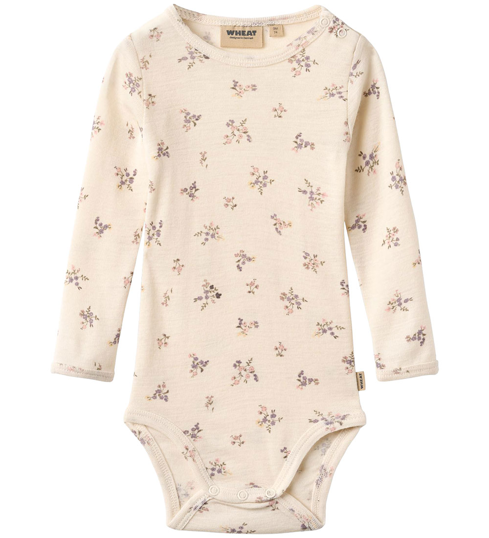 Wheat Body l/ä - Wolle - Lucca - Eierschalenblumen - Wheat - 2 Jahre (92) - Body L/Ä von Wheat