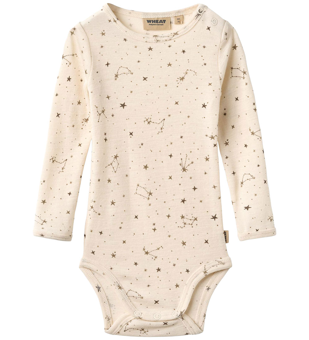 Wheat Body l/ä - Wolle - Lucca - Eierschalensterne - Wheat - 1 Jahr (80) - Body L/Ä von Wheat