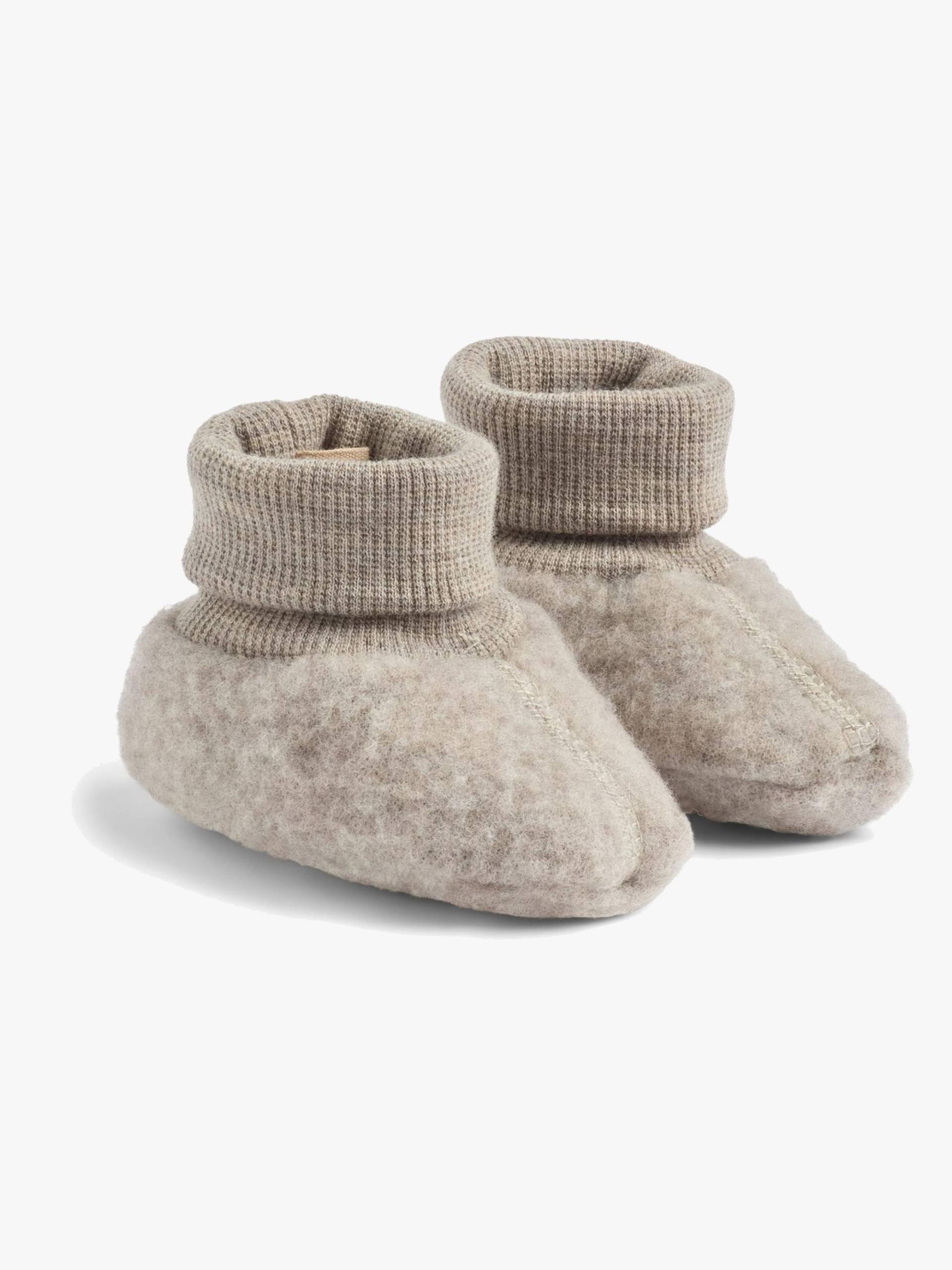 Wheat Lei Überziehschuhe Merinowolle, Khaki Melange, 0-6 Monate Wheat Lei Überziehschuhe Merinowolle, Khaki Melange, 0-6 Monate von Wheat